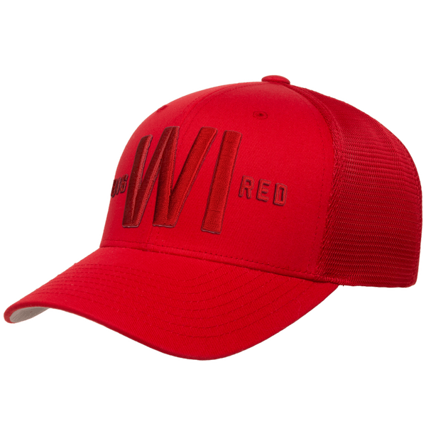 WI Big Red Flexfit® Mesh Back Cap
